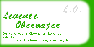 levente obermajer business card